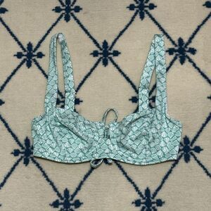 Victoria's Secret NWOT Seashell High Waist Bikini Top - Blue/Green